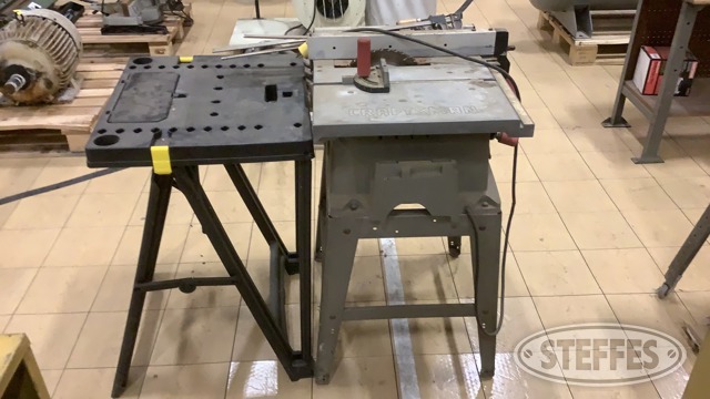 Craftsman Table Saw & Stanley Work Table
